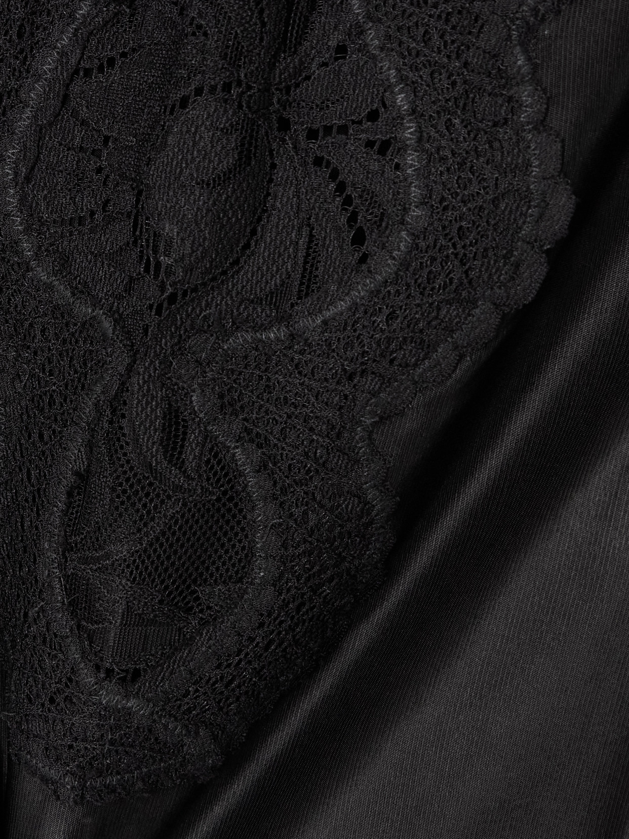 Rabanne Panelled Lace And Satin Top In Black