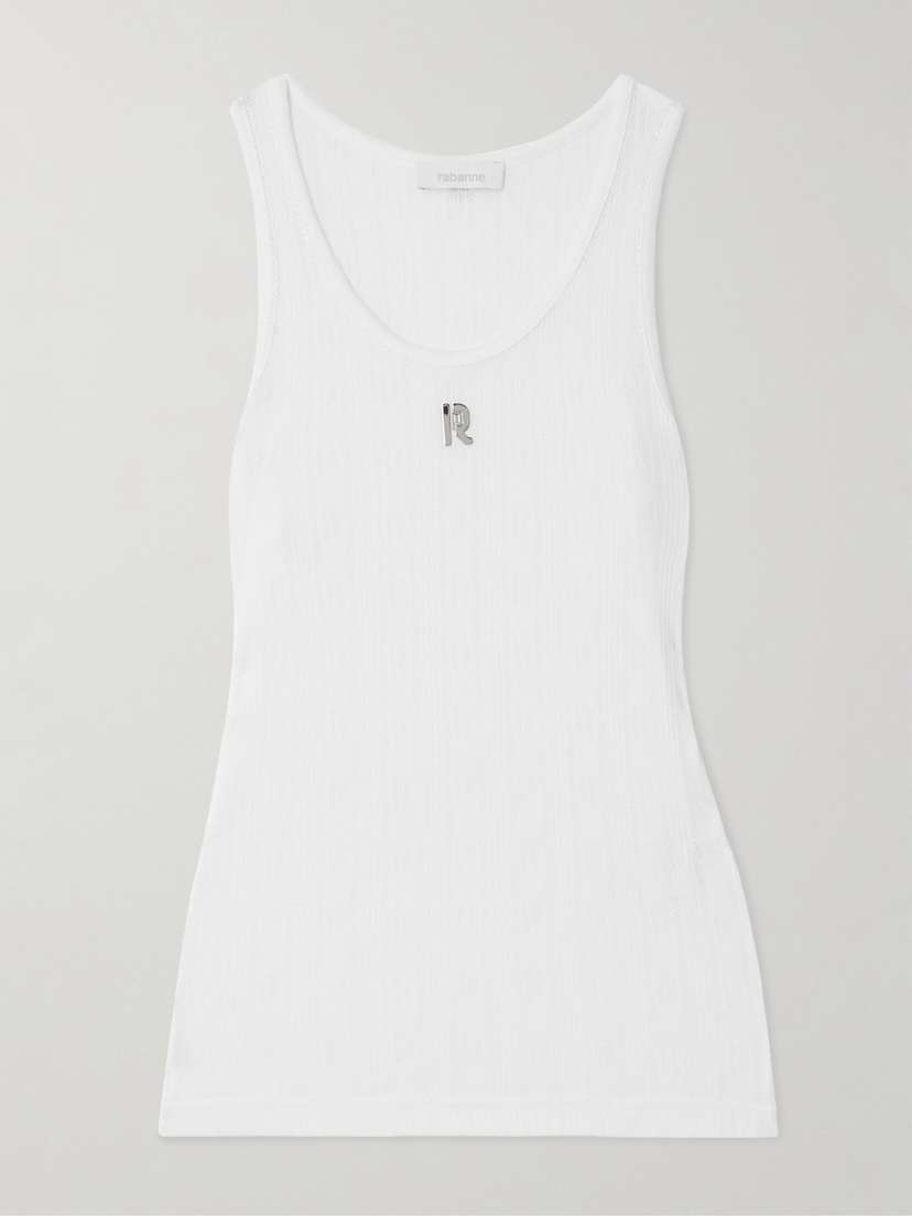 Rabanne Pointelle-knit Cotton Tank