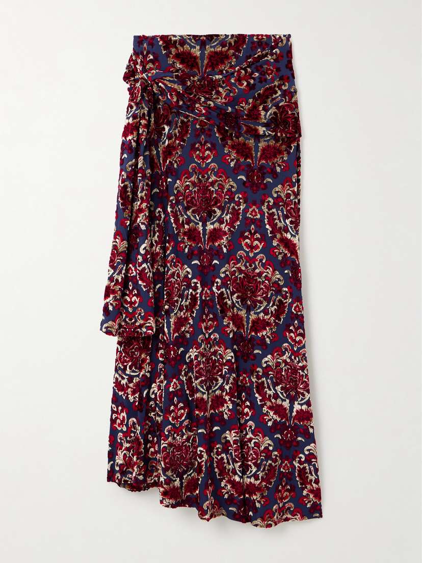 Rabanne Devoré-velvet Maxi Skirt