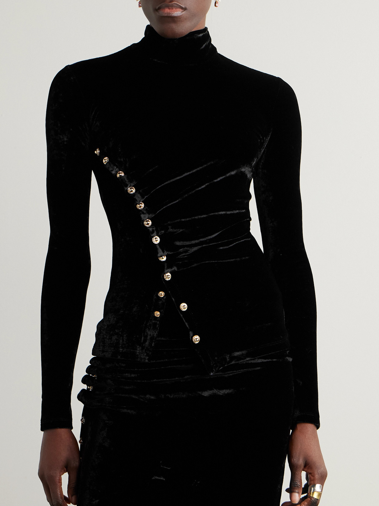 Velvet Turtleneck Top