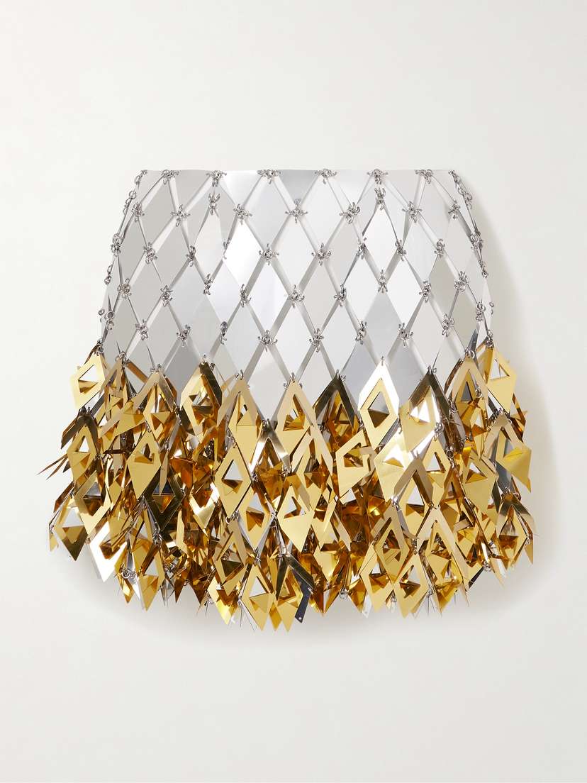 Rabanne Paillette-embellished Chainmail Mini Skirt