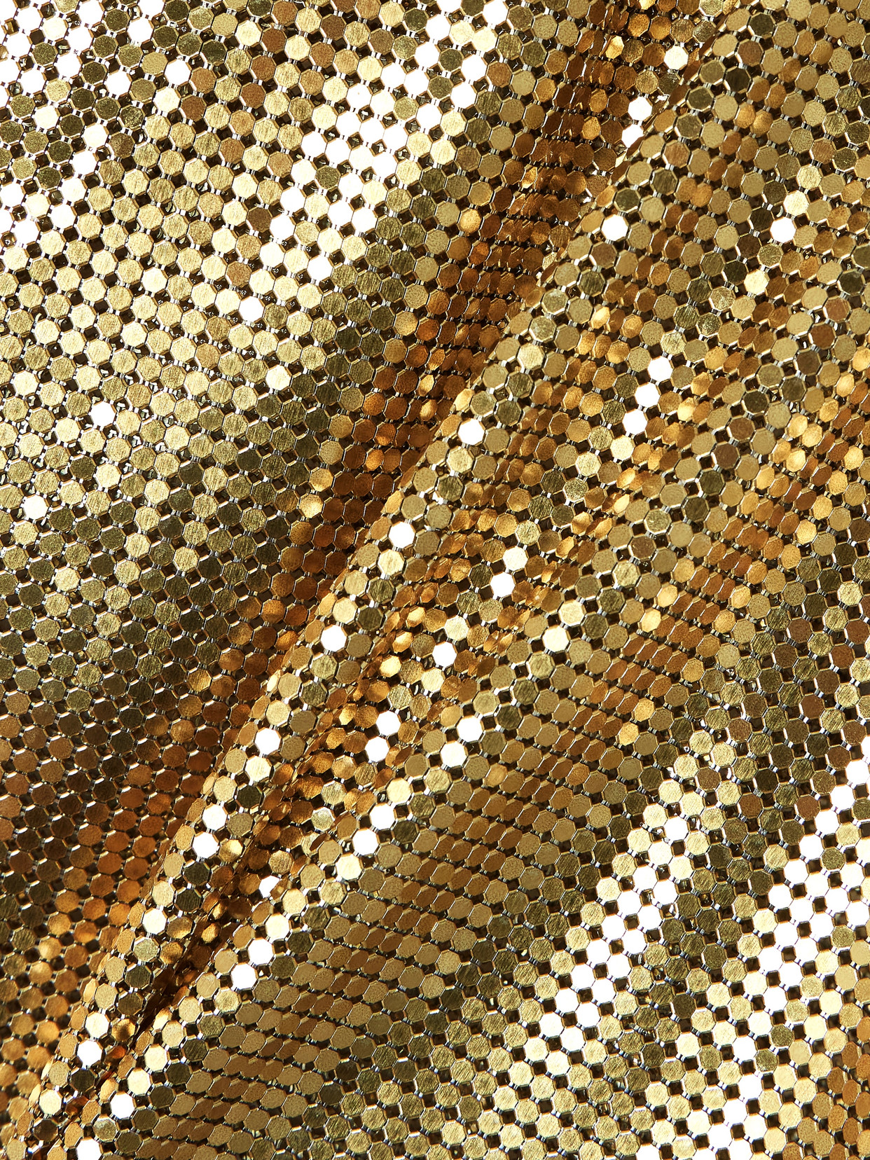 Rabanne Mesh Mini Skirt In Gold