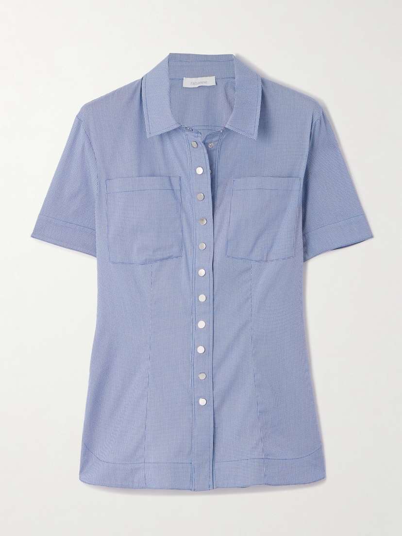 Rabanne Haut Checked Cotton-blend Shirt