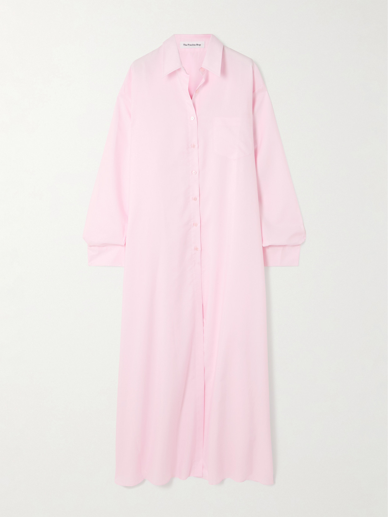 The Frankie Shop - Avery Cotton-blend Maxi Shirt Dress - Pink