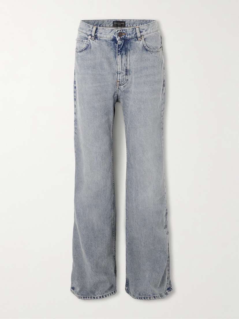 Balenciaga Distressed Low-rise Flared Jeans