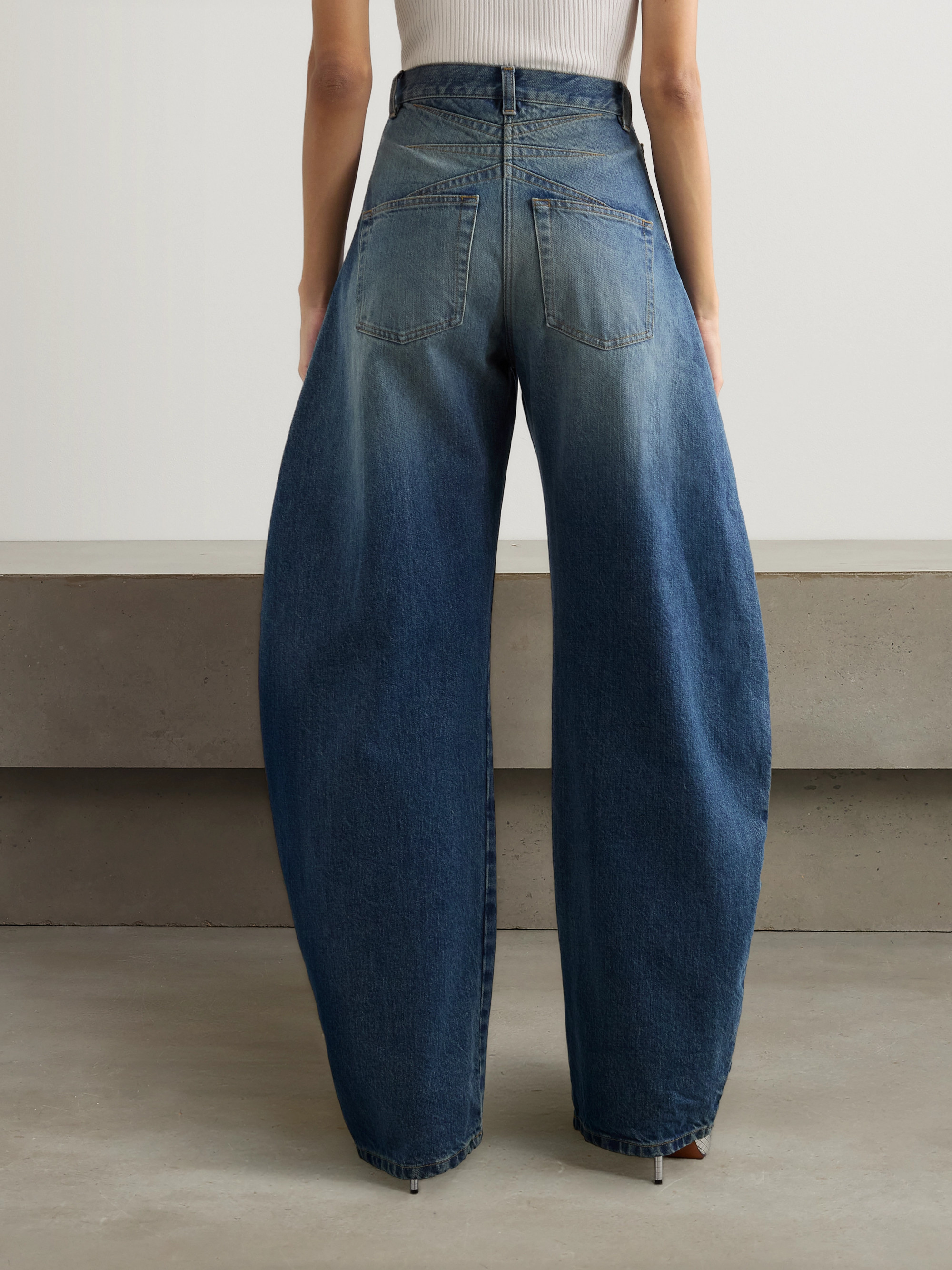 Alaïa High-rise barrel-leg jeans thumbnail