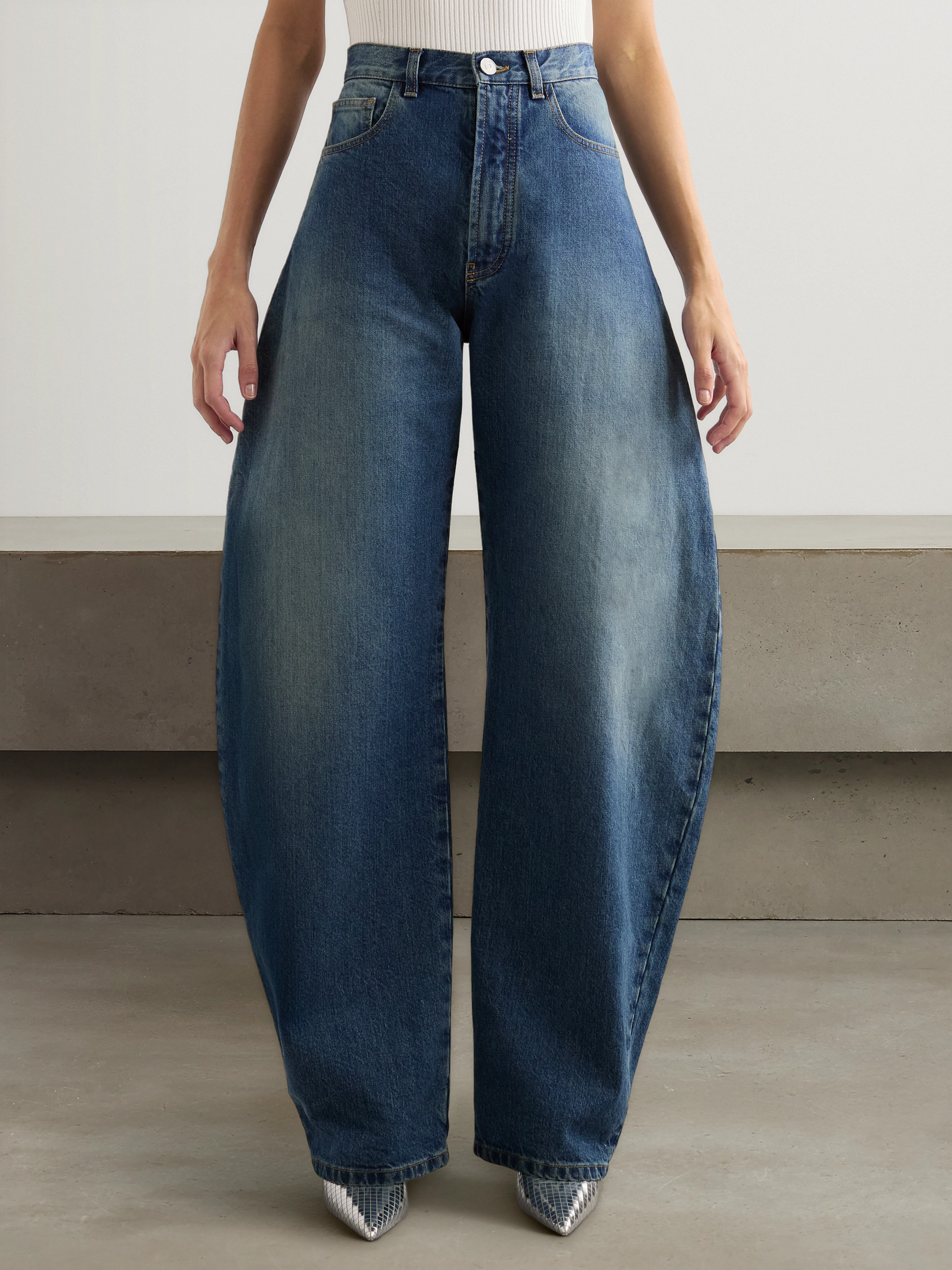 Alaïa High-rise barrel-leg jeans