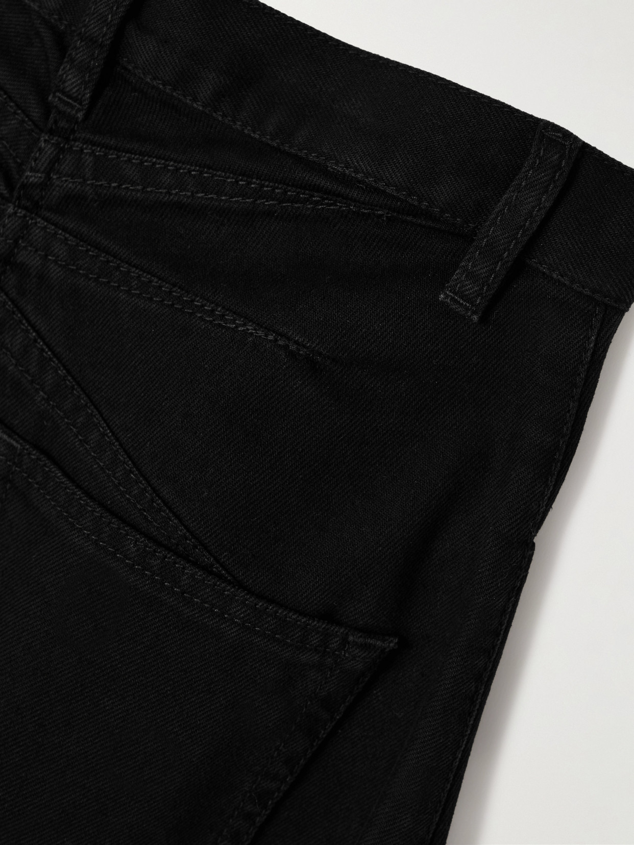 Alaïa Rounded Leg Denim Pants In Black