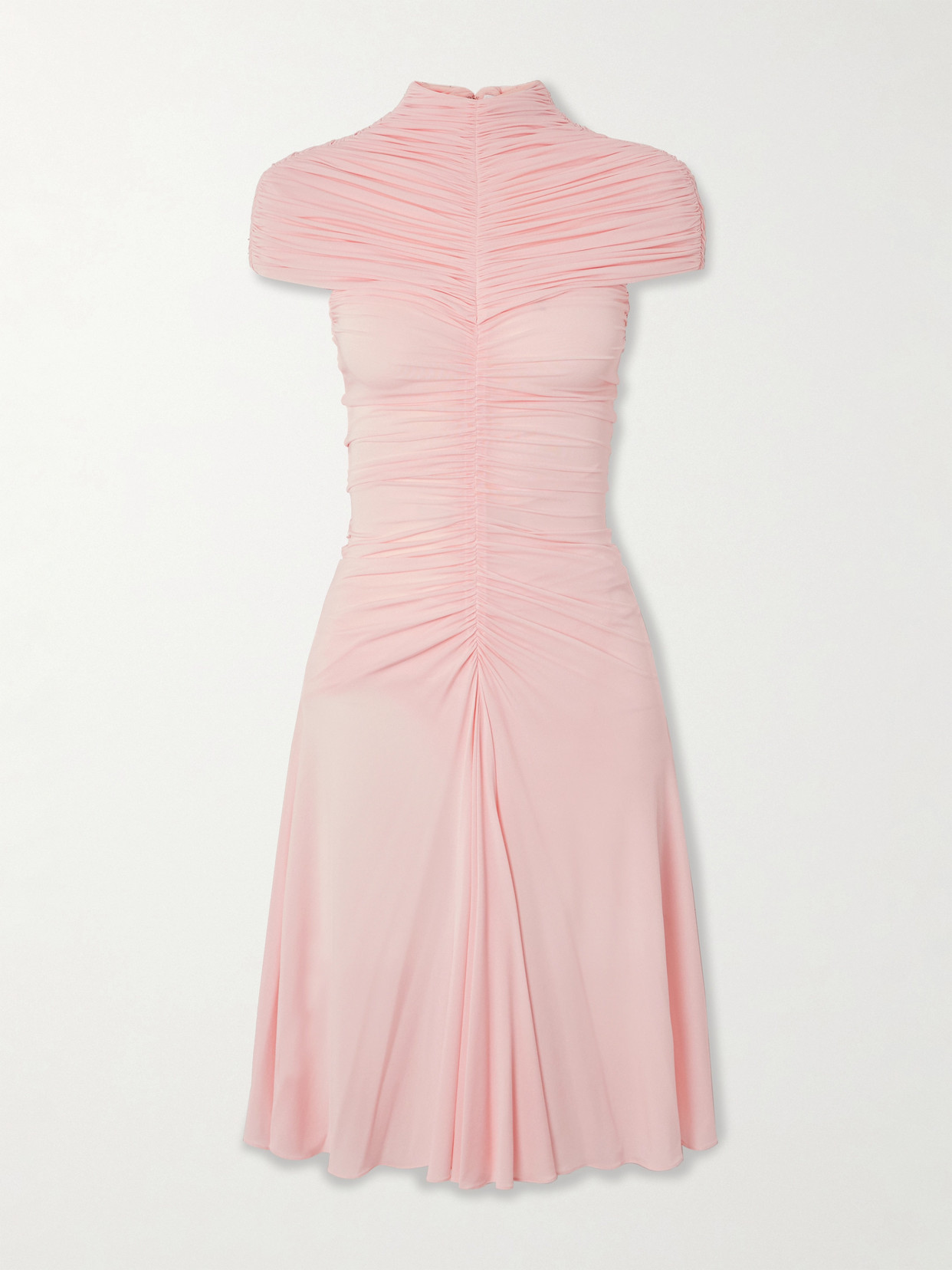 Alaïa Ruched Jersey Mini Dress In Pink