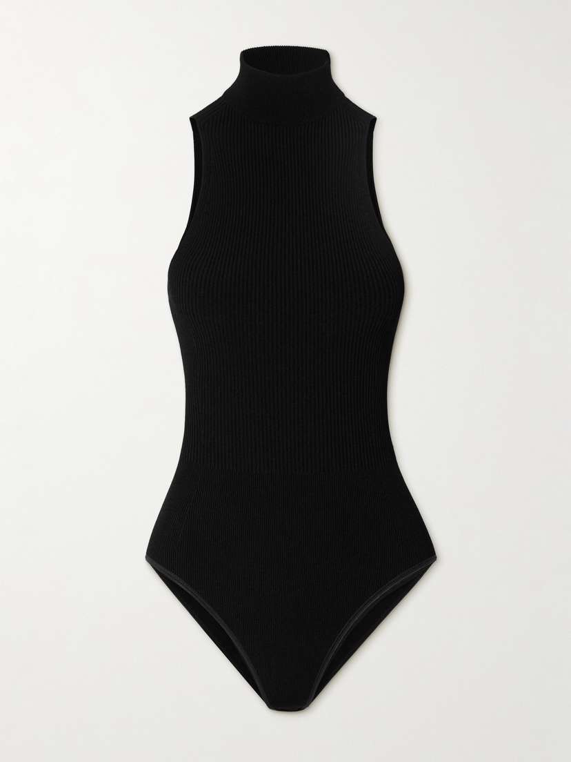Alaïa Ribbed-knit Turtleneck Bodysuit