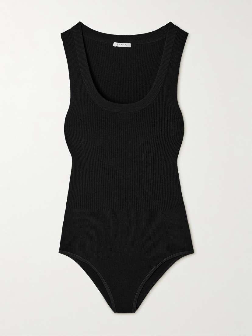 Alaïa Ribbed-knit Bodysuit