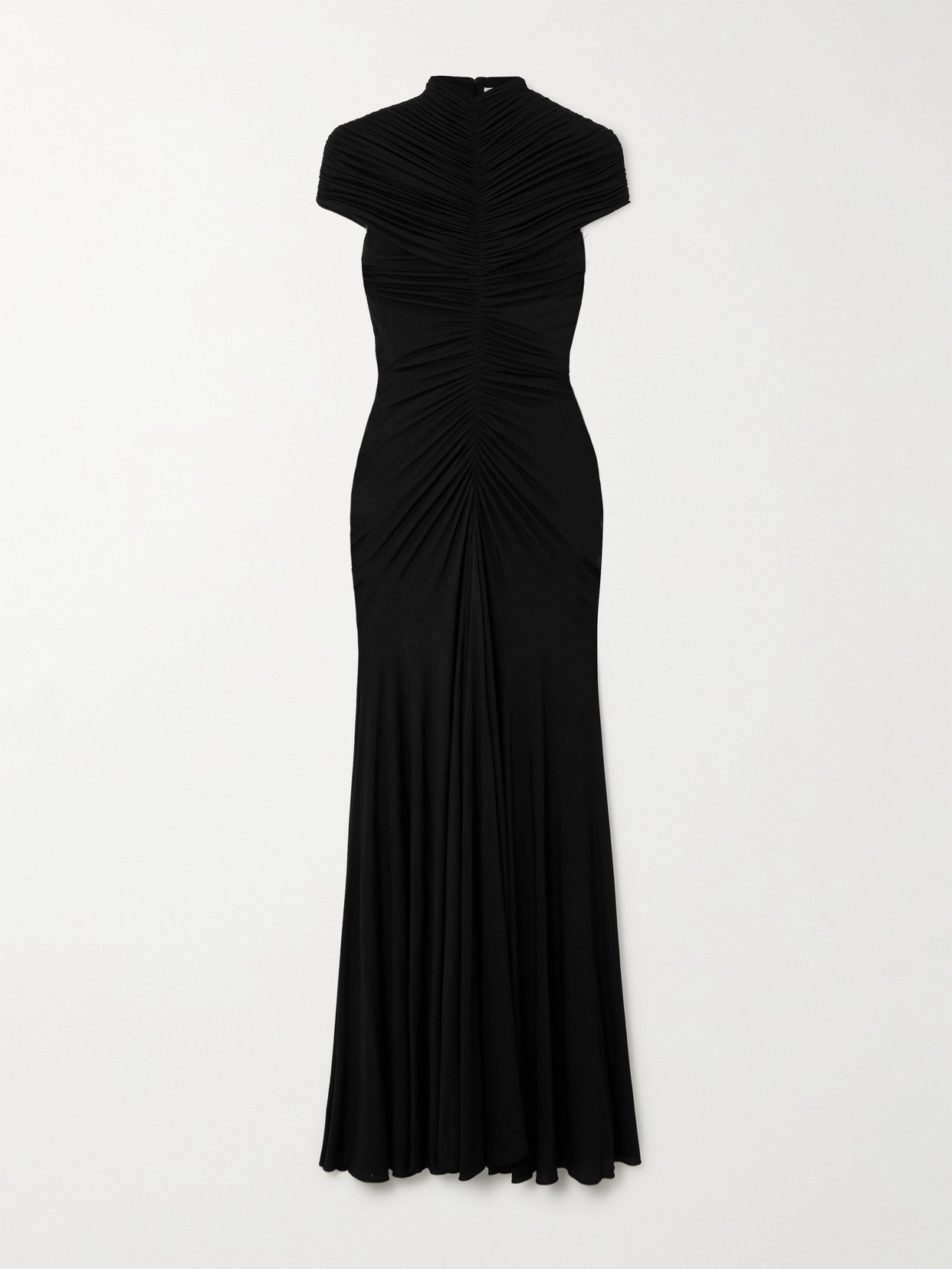 Alaïa Ruched Jersey Maxi Dress In Black
