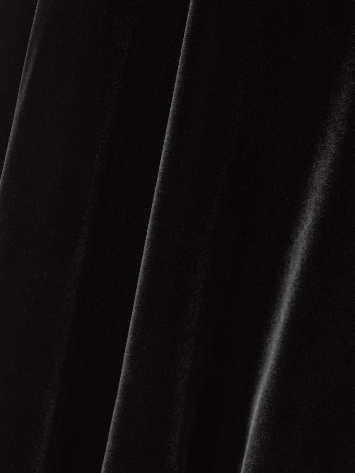 Alaïa Asymmetric Velvet Skirt In Black