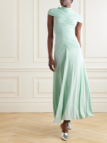Alaïa Ruched jersey midi dress