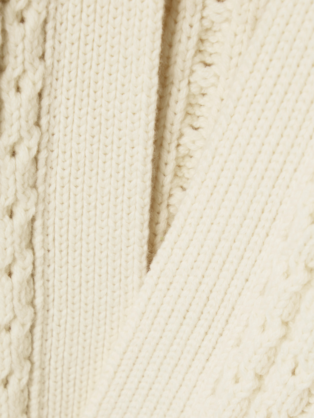 Alaïa Oversized Wool Cardigan In Ivory