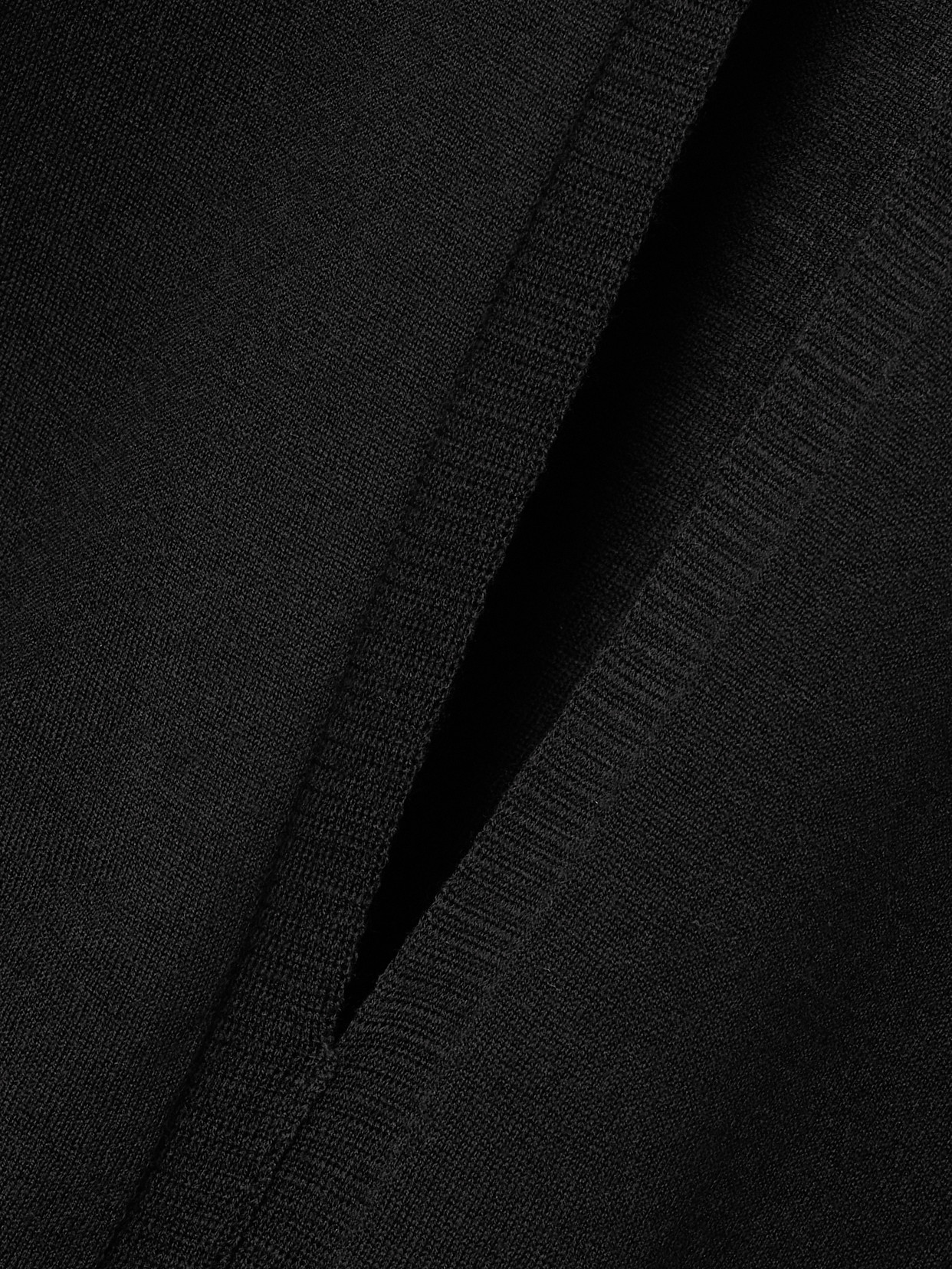 ALAÏA TURTLENECK CUTOUT WOOL-BLEND BODYSUIT