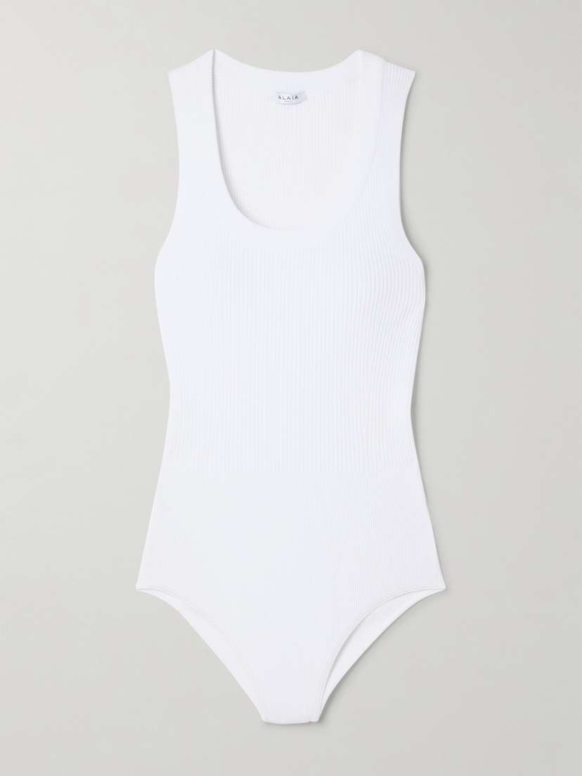 Alaïa Ribbed-knit Bodysuit