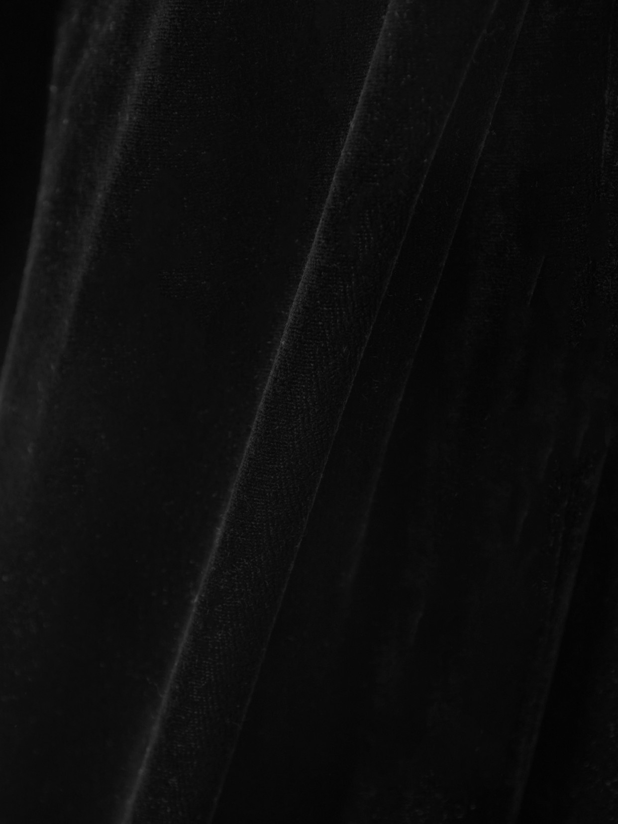 ALAÏA LAYERED STRETCH-VELVET STRAIGHT-LEG PANTS