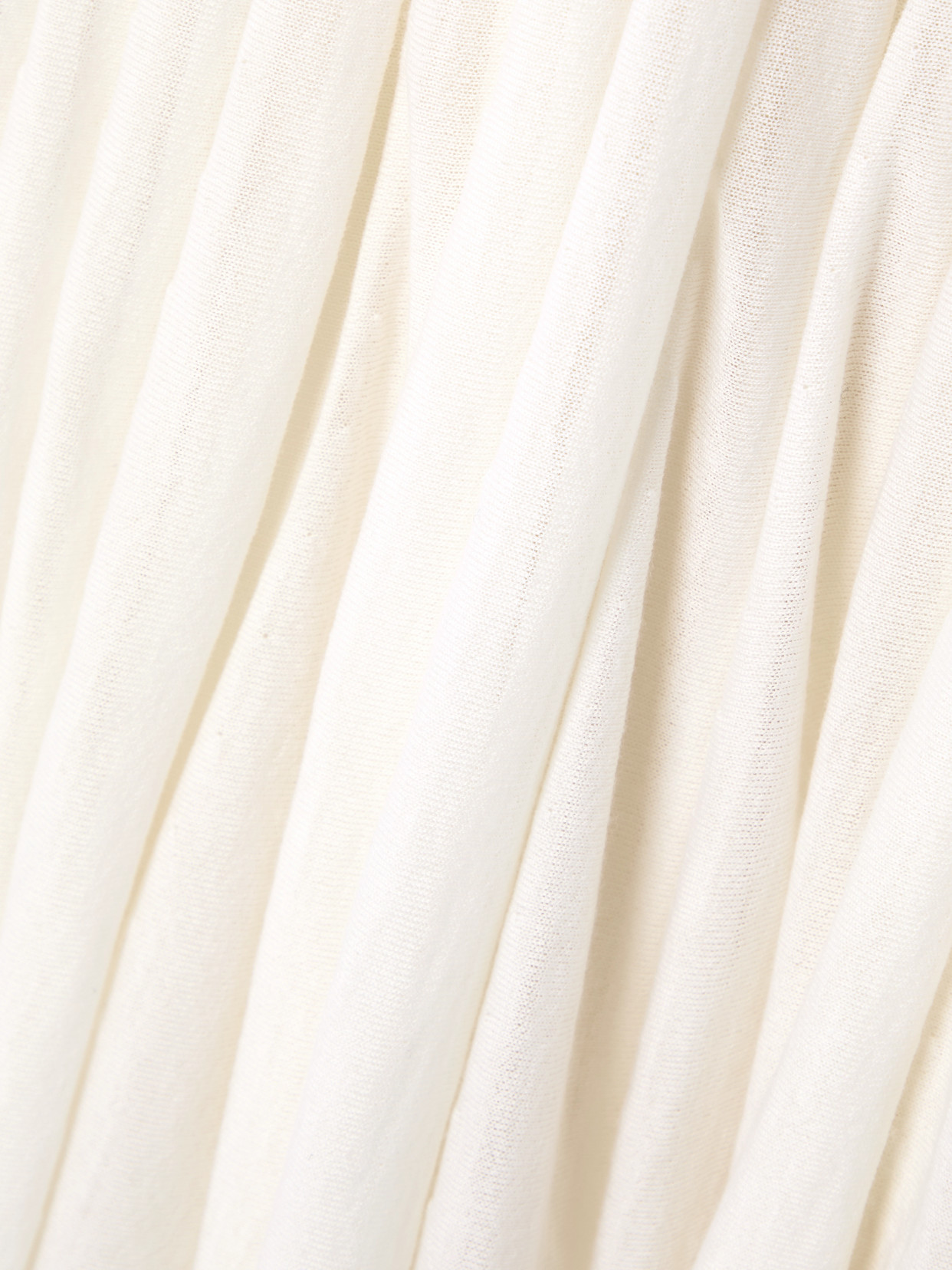 Alaïa Pleated Wool Midi Skirt In White
