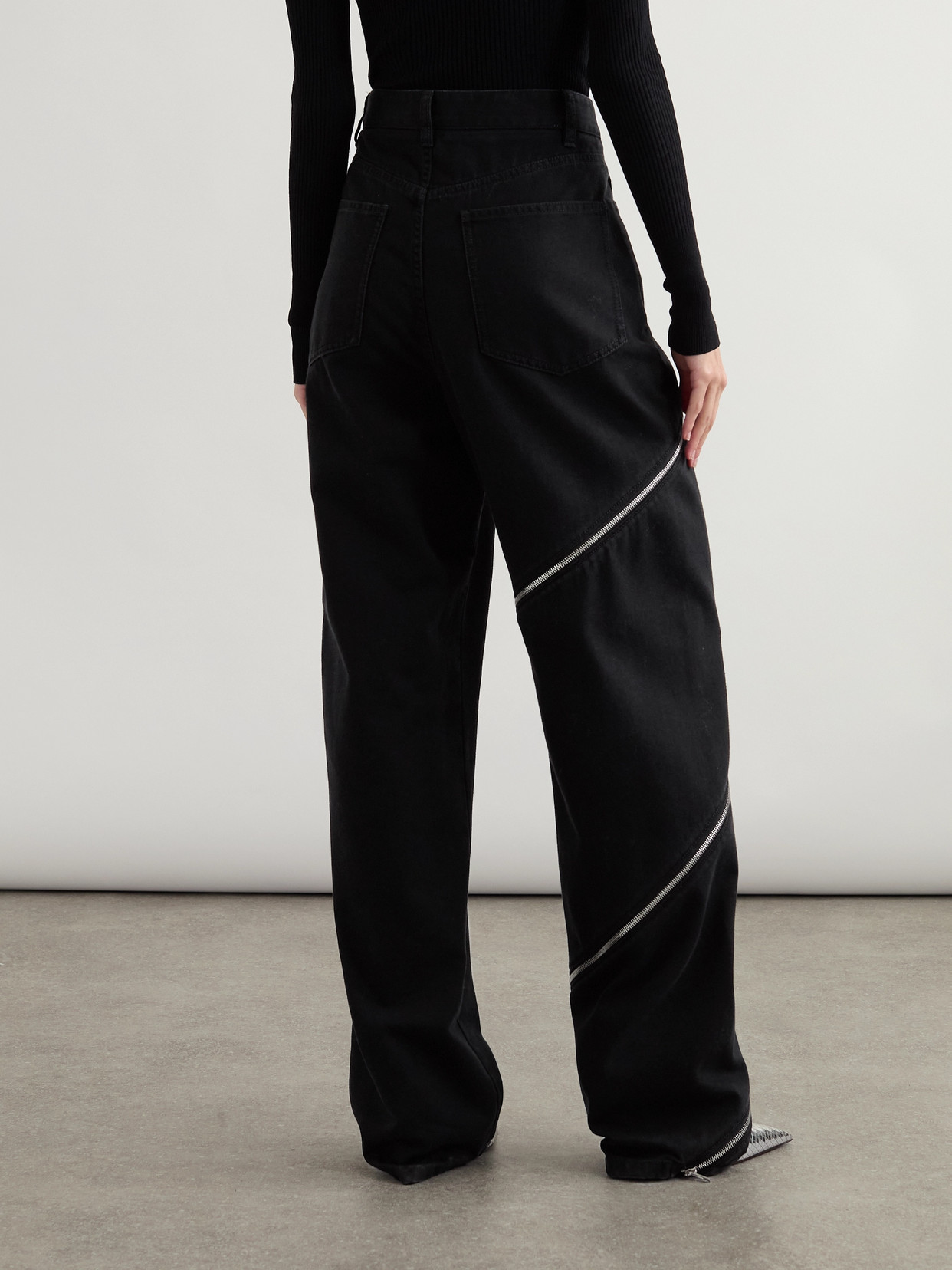 Alaïa - Zip-Embellished Wide- Leg
