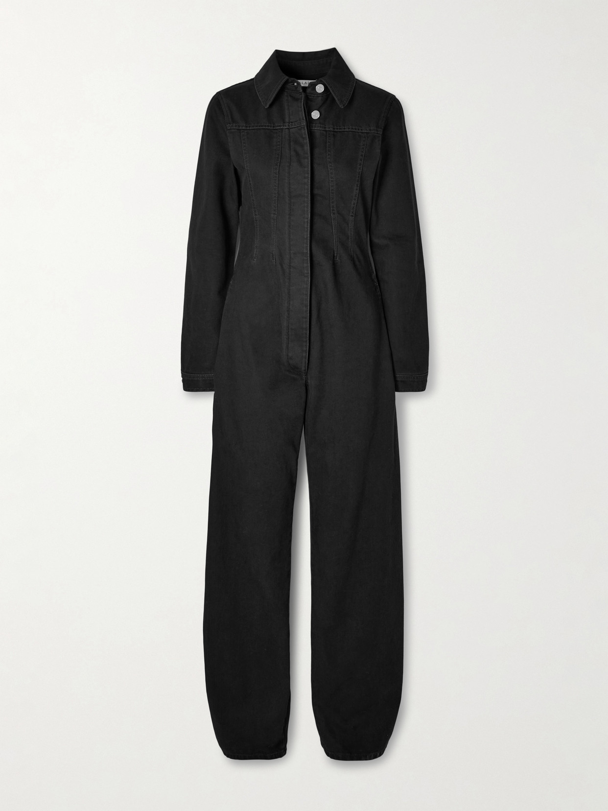 Alaïa Denim Jumpsuit In Black