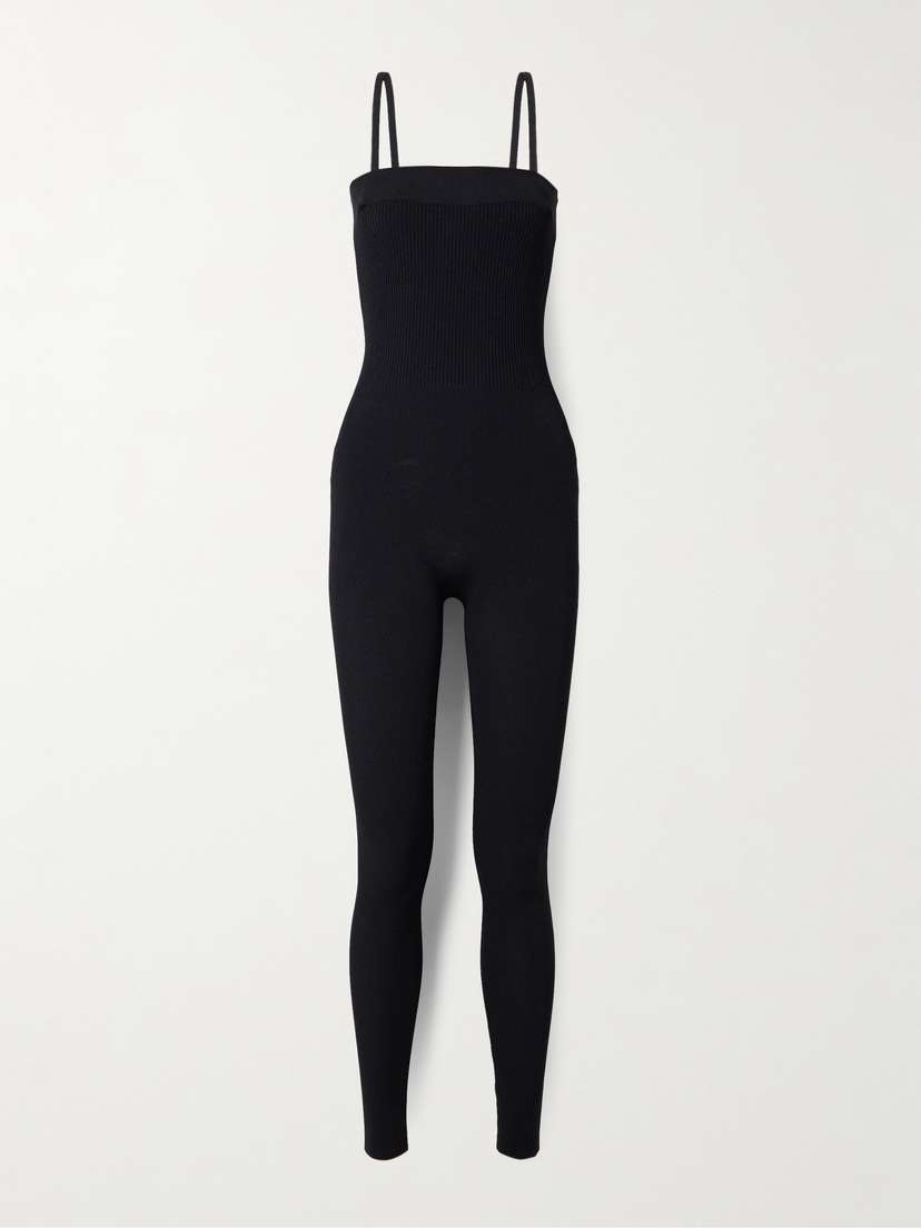 Alaïa Ribbed Stretch-knit Jumpsuit