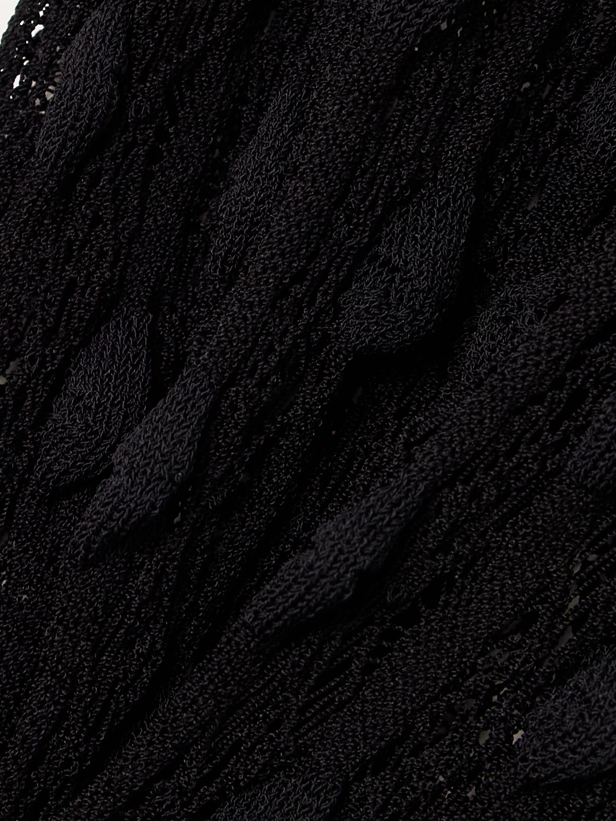 Alaïa Open-knit Straight-leg Pants In Black