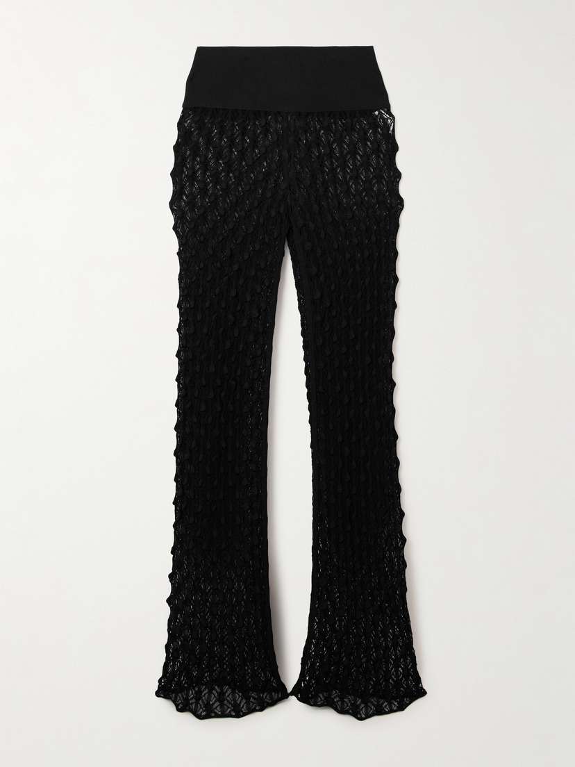 Alaïa Open-knit Straight-leg Pants