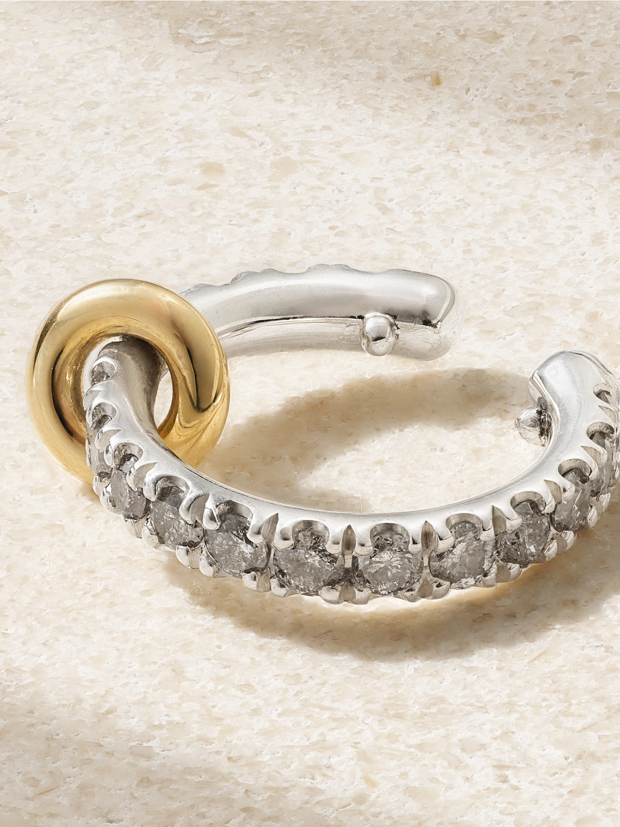 Spinelli Kilcollin Elara 18-karat Gold And Sterling Silver Diamond Ear Cuff In Gold