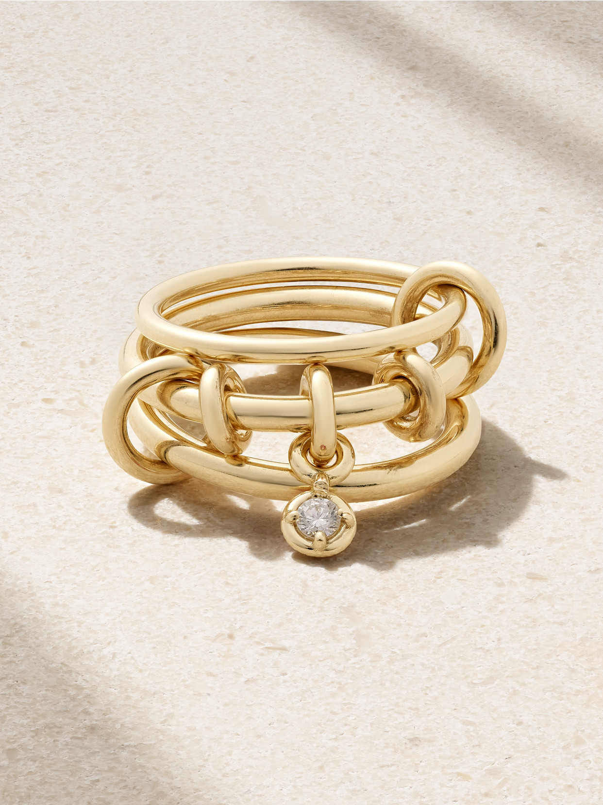 Spinelli Kilcollin - Piera Set Of Three 18-karat Gold Diamond Rings - 6
