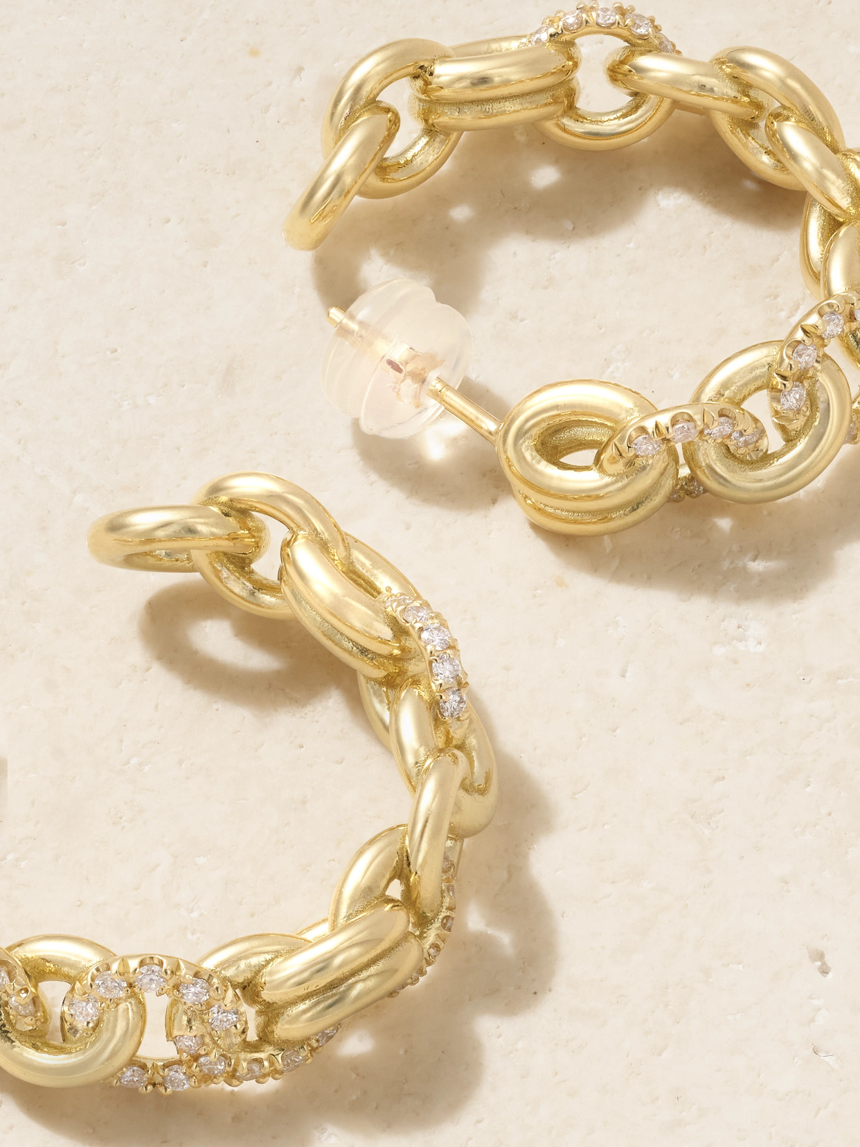 Spinelli Kilcollin Fused Serpens 18-karat Gold Diamond Hoop Earrings In Gold