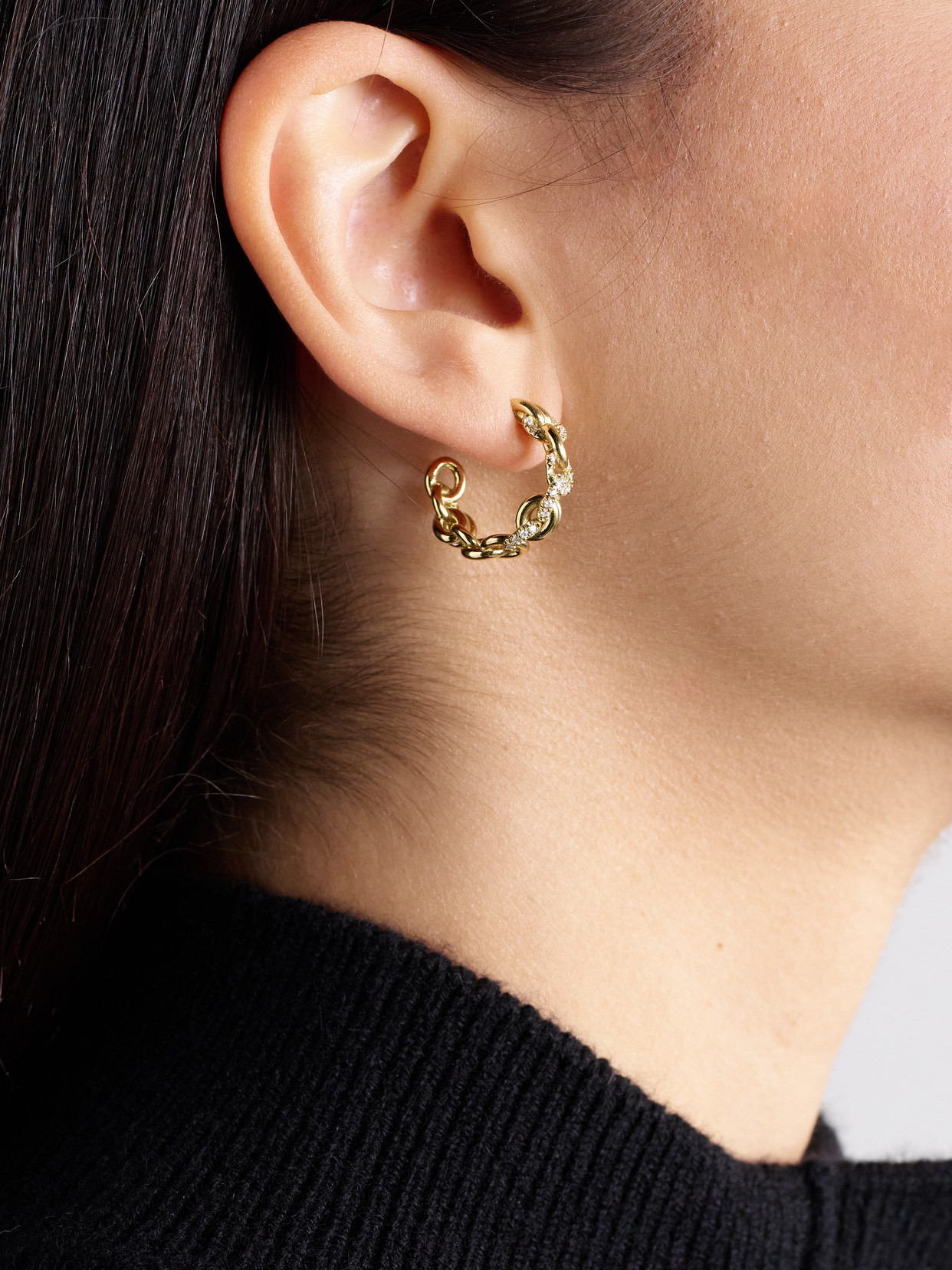 Spinelli Kilcollin Fused Serpens 18-karat Gold Diamond Hoop Earrings In Gold