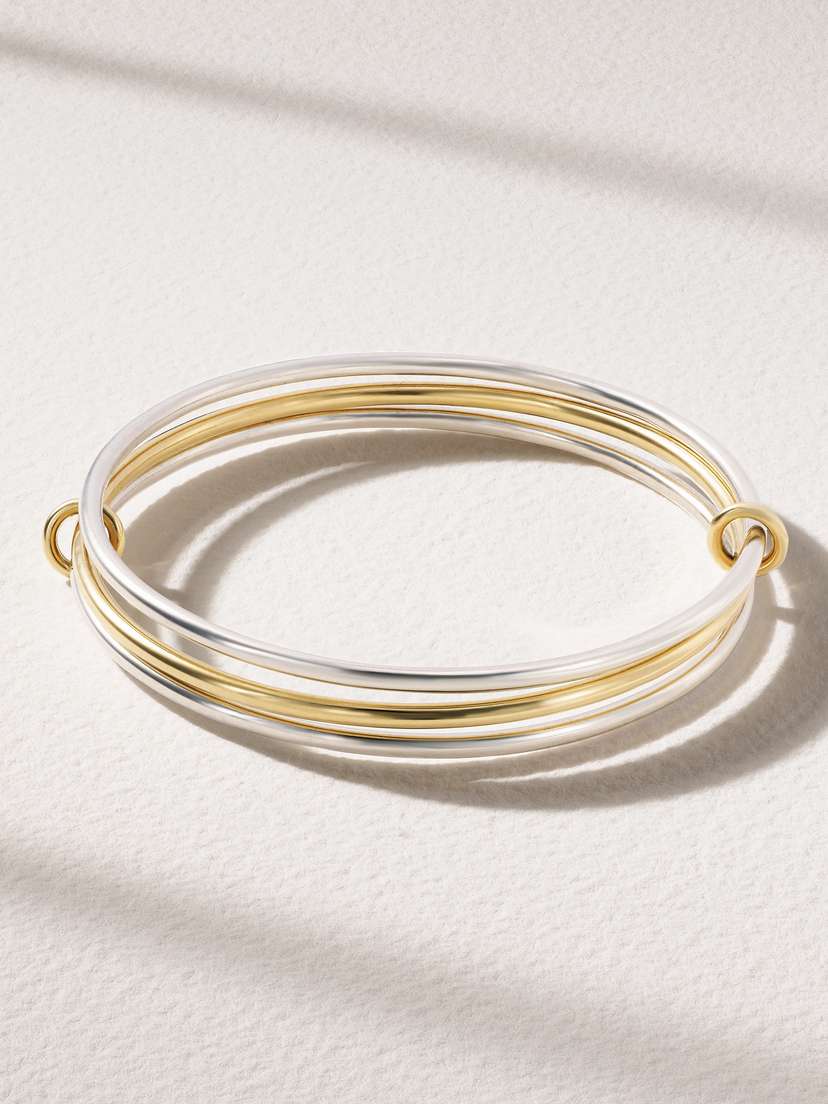 Spinelli Kilcollin Lumin et Of Three 18-karat Yellow And White Gold Bracelets