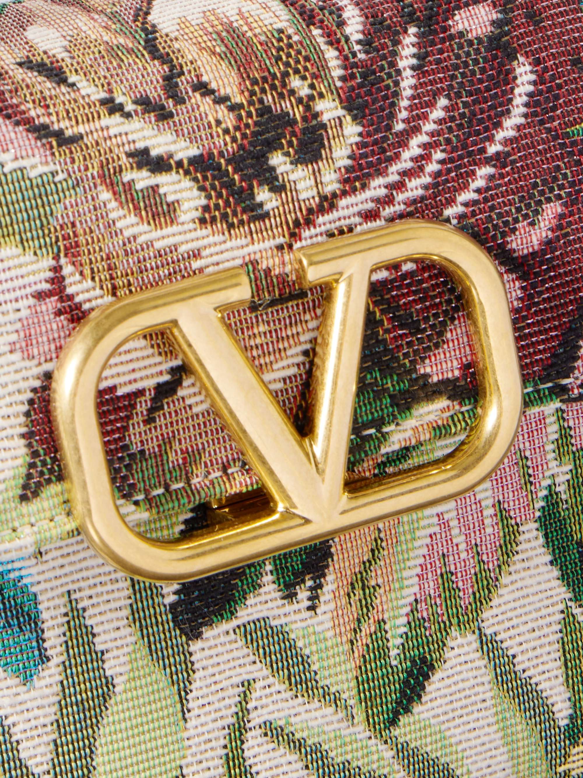 VALENTINO GARAVANI VSLING leather-trimmed jacquard shoulder