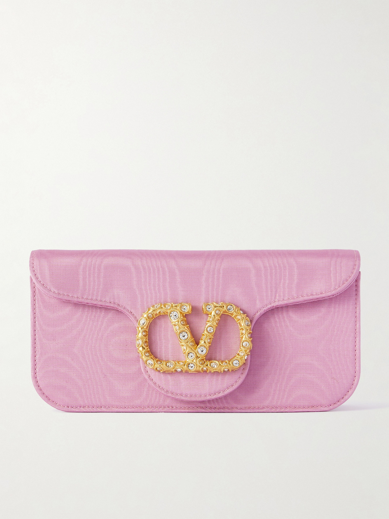 Valentino Locò Clutch Bag In Pink
