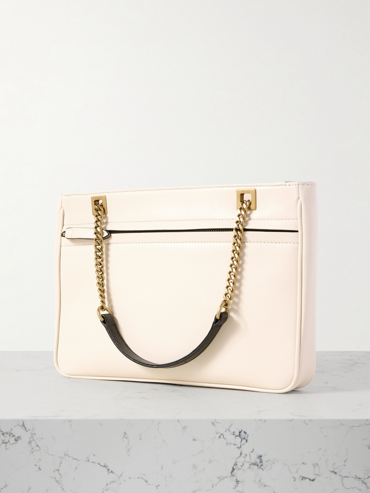 Shop Valentino Viva Superstar Small Two-tone Leather Shoulder Bag In Off-white