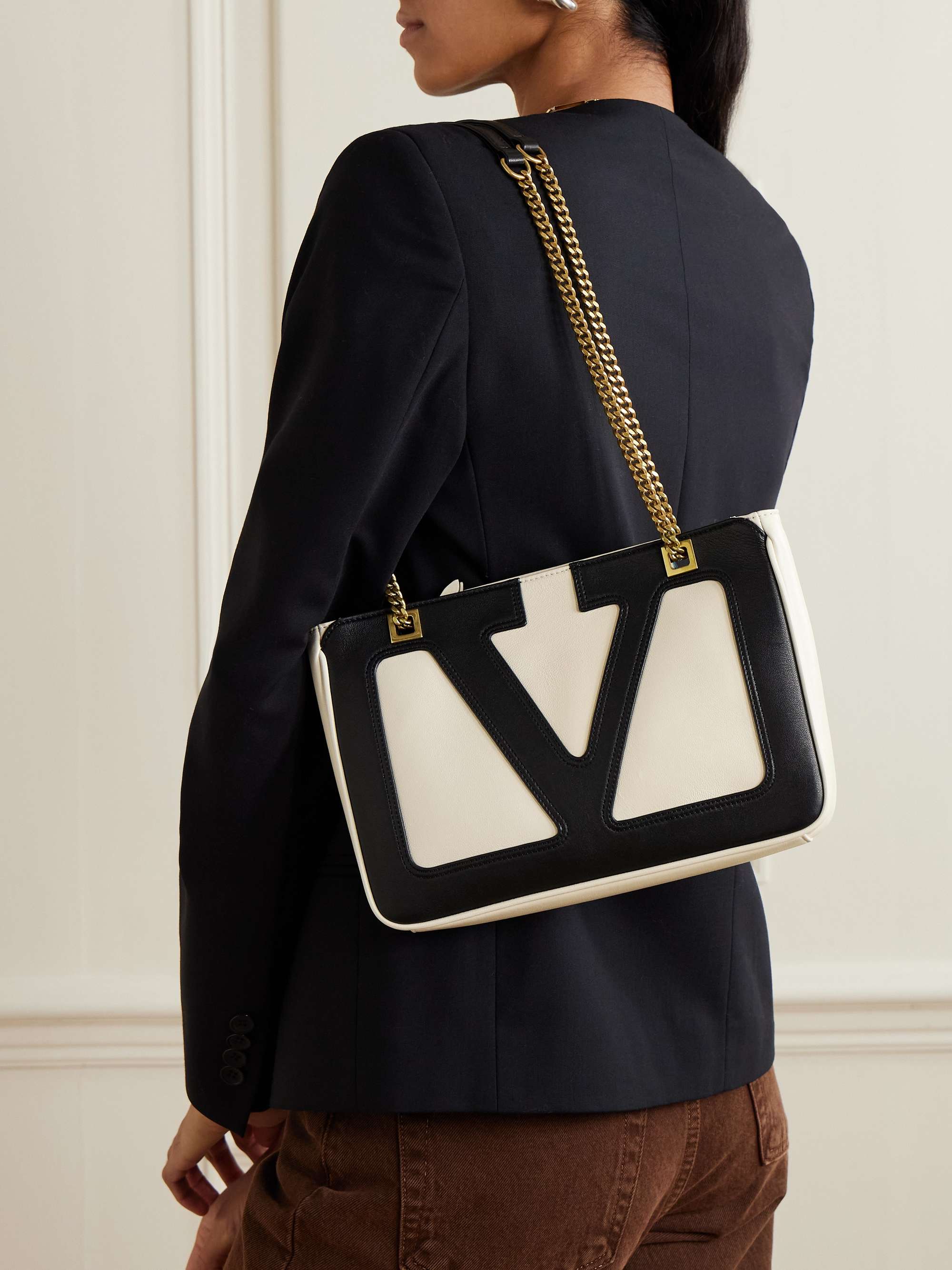 Vlogo Signature Mini Hobo Bag In Grainy Calfskin for Woman