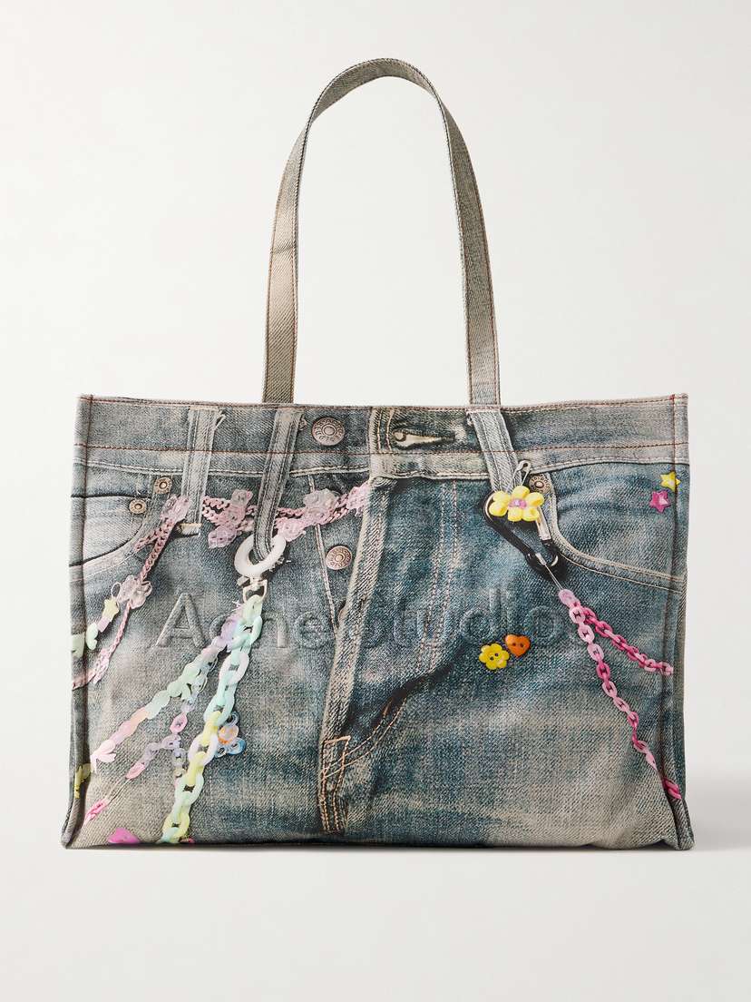 Acne Studios Printed Cotton-canvas Tote
