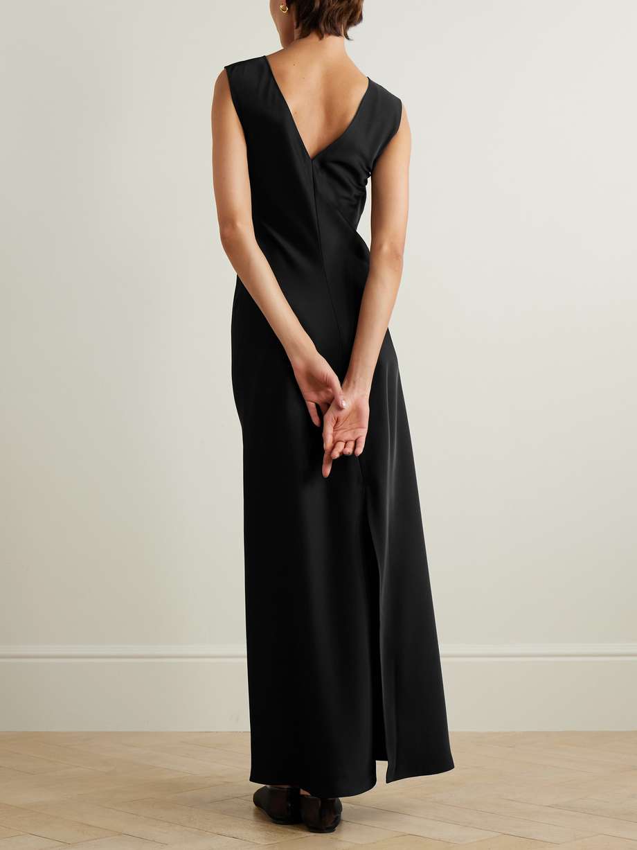 barb satin maxi dress