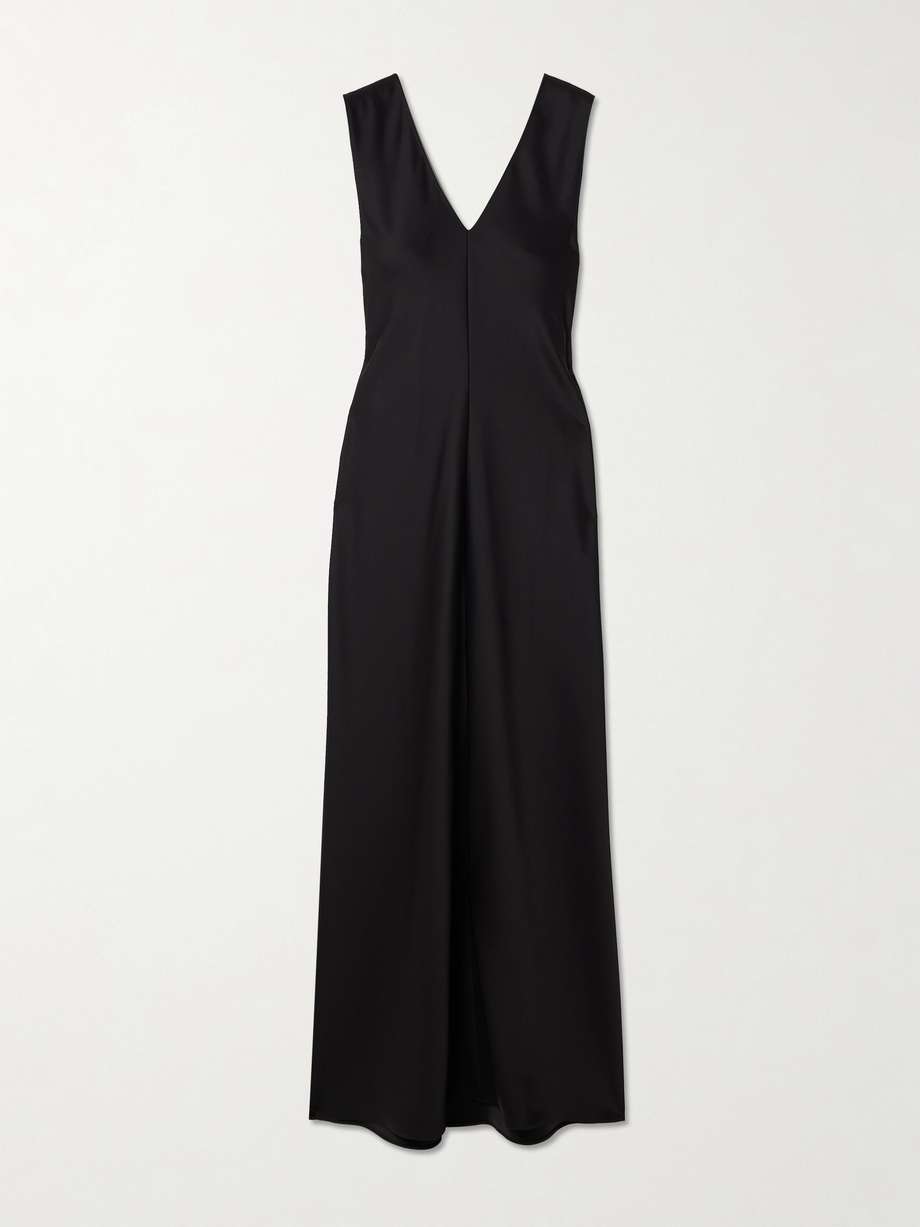 barb satin maxi dress