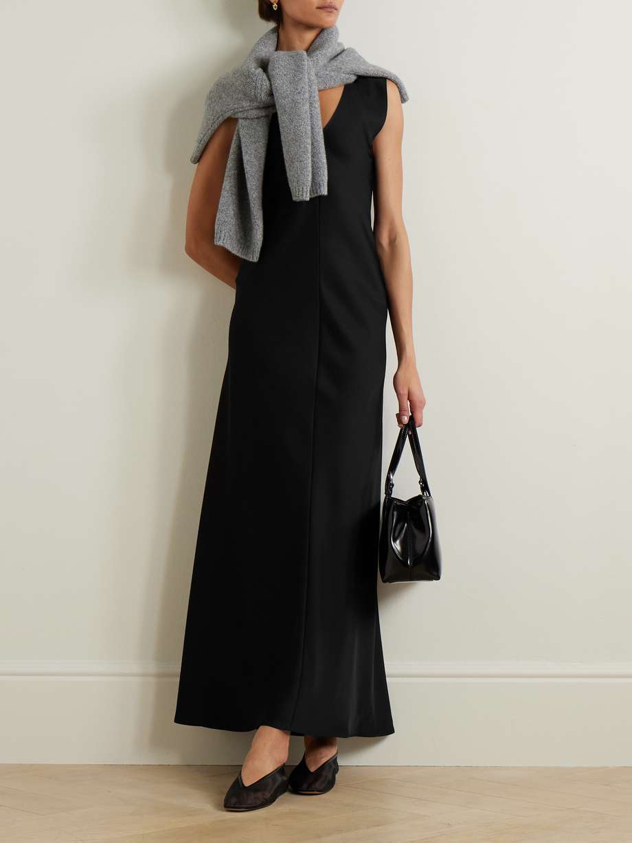 barb satin maxi dress