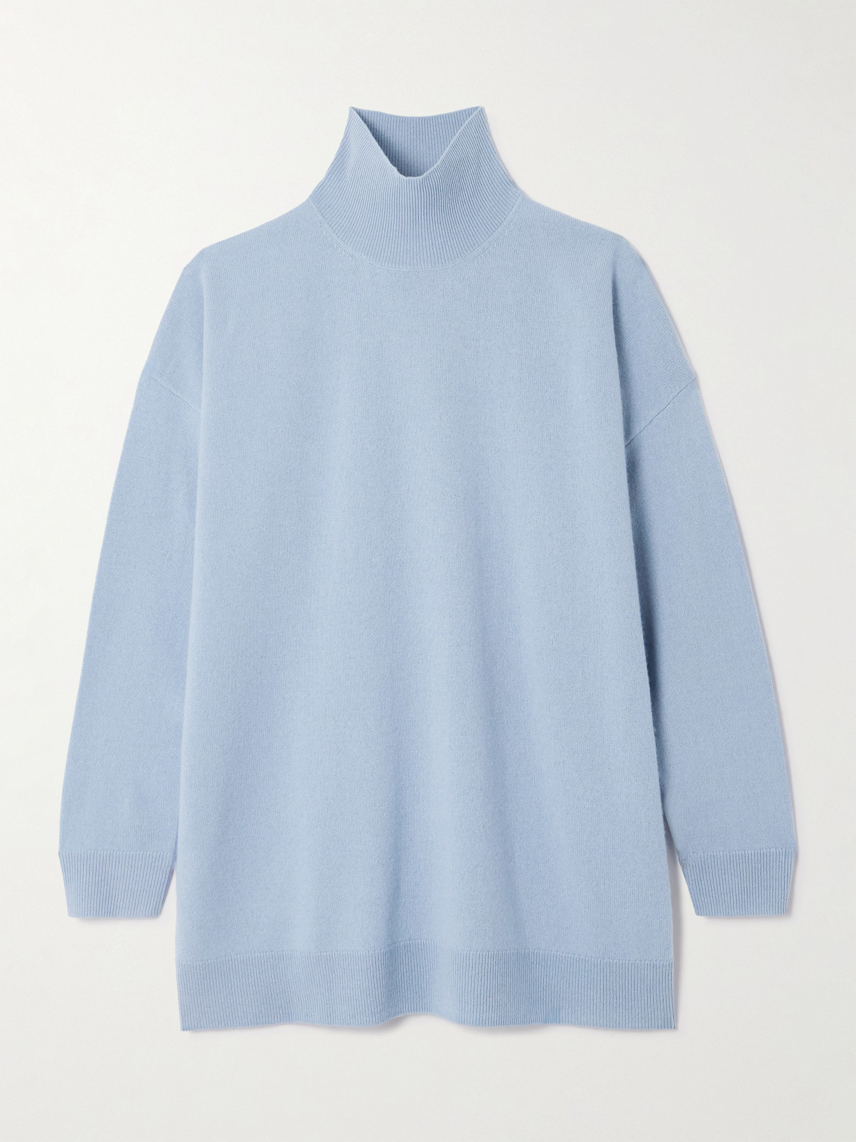 Leset Zoe Knitted Turtleneck Sweater In Blue