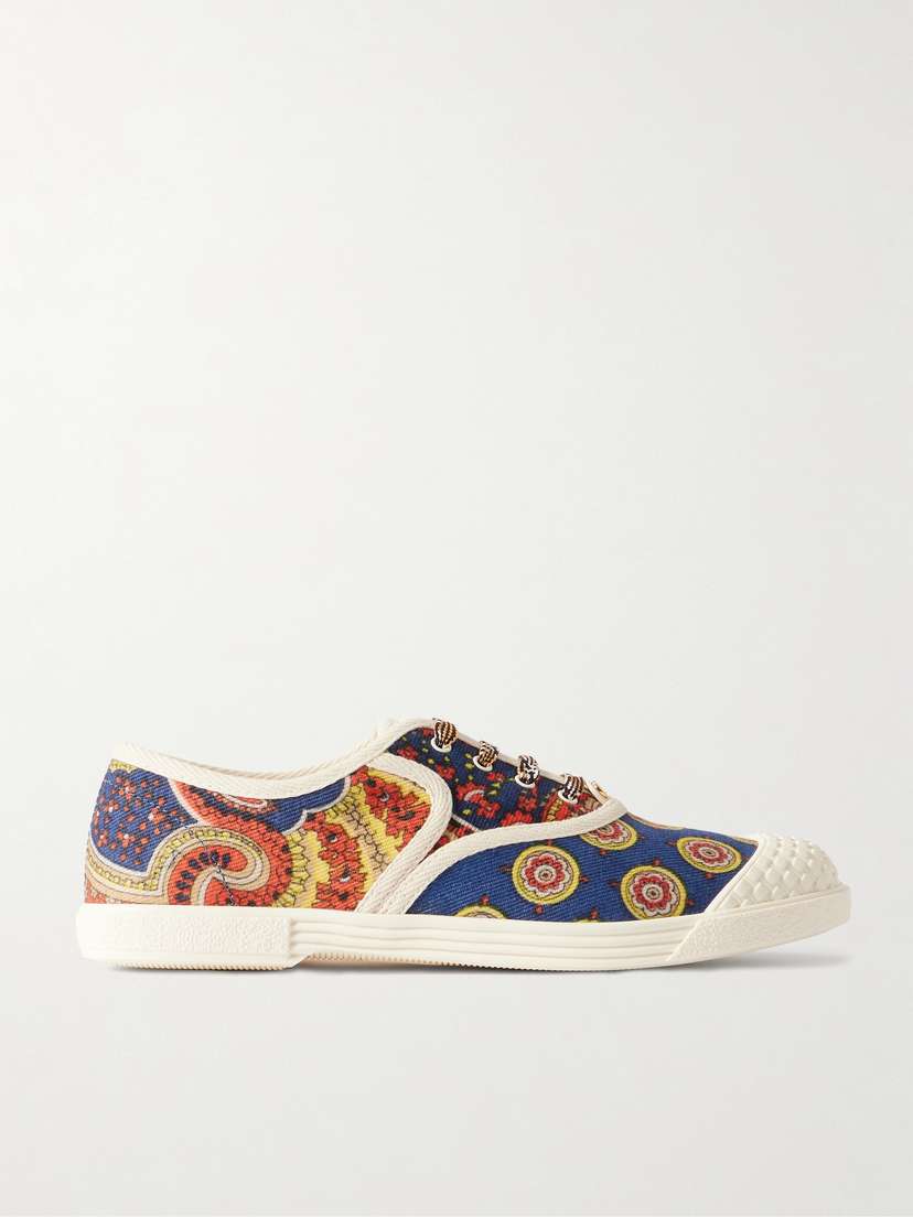 Valentino Garavani Bay By Bay Printed Twill Sneakers