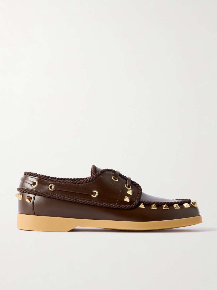Valentino Garavani Palm Avenue Studded Leather Loafers