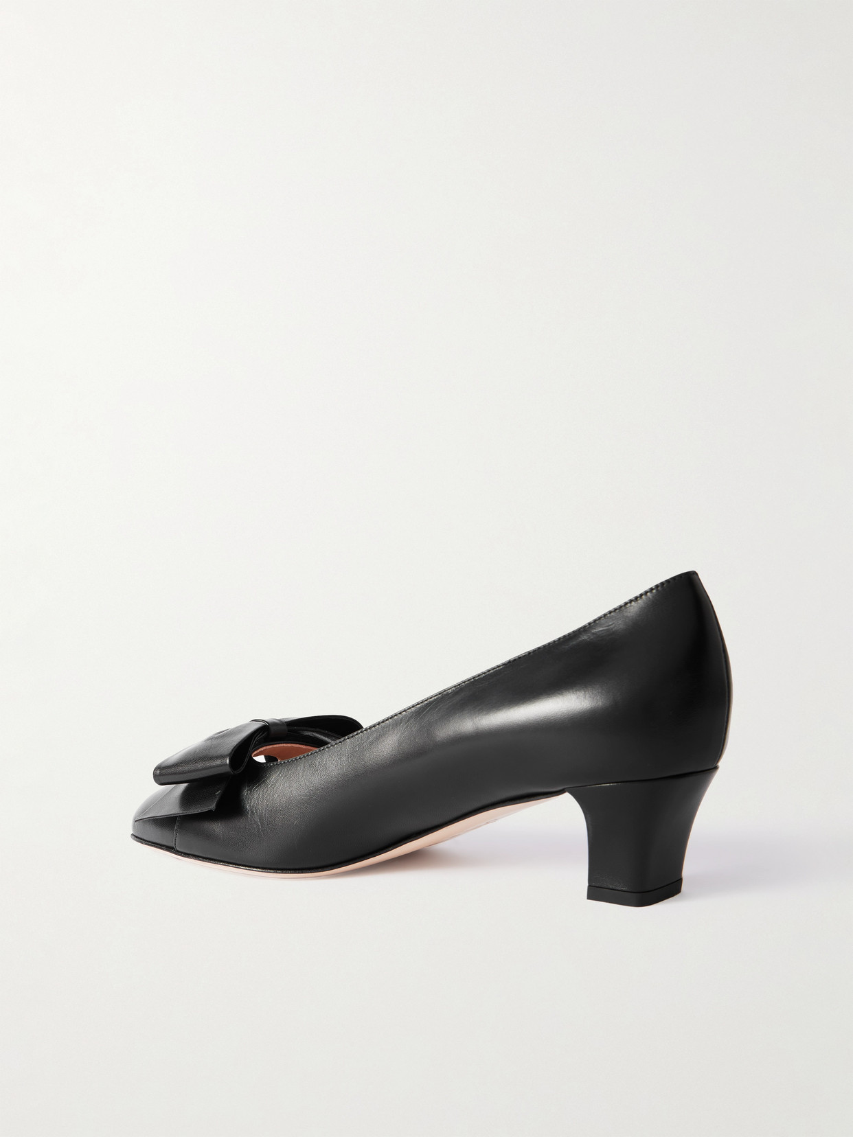 Garavani - Bowow 45 Bow-Embellished Leather Pumps