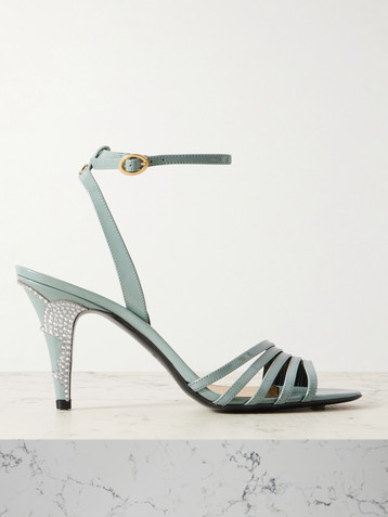 Valentino Garavani Ladycrush glossed-leather pumps