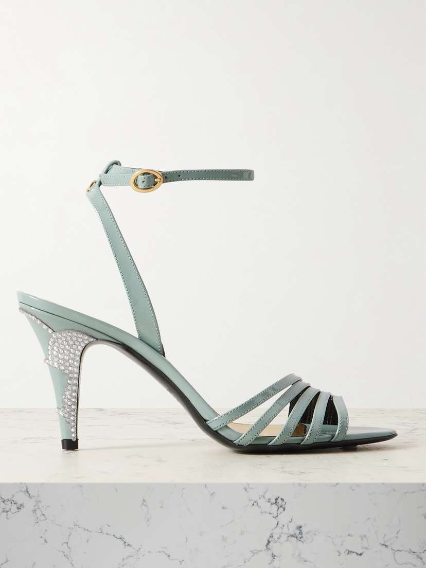 Valentino Garavani Ladycrush Glossed-leather Pumps