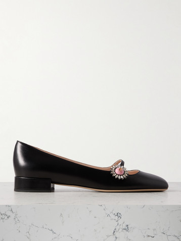 Valentino Garavani Ballerina 20 embellished leather flats