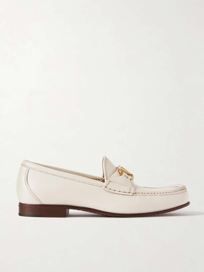 Valentino Garavani Vlogo Signature Embellished Leather Loafers