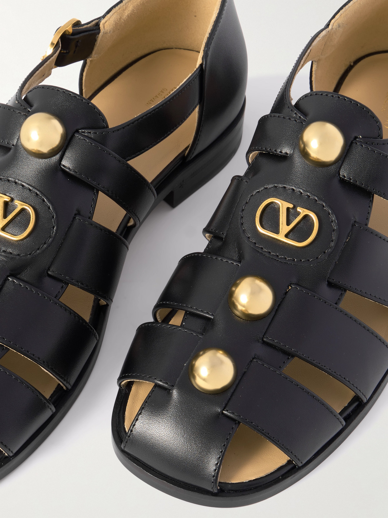 Valentino Flat Sandal In Black